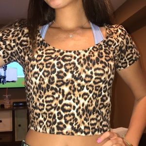 Cheetah print crop top